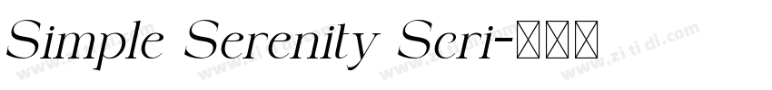 Simple Serenity Scri字体转换